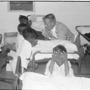 Getting ready for bed at Cundeelee, 1956